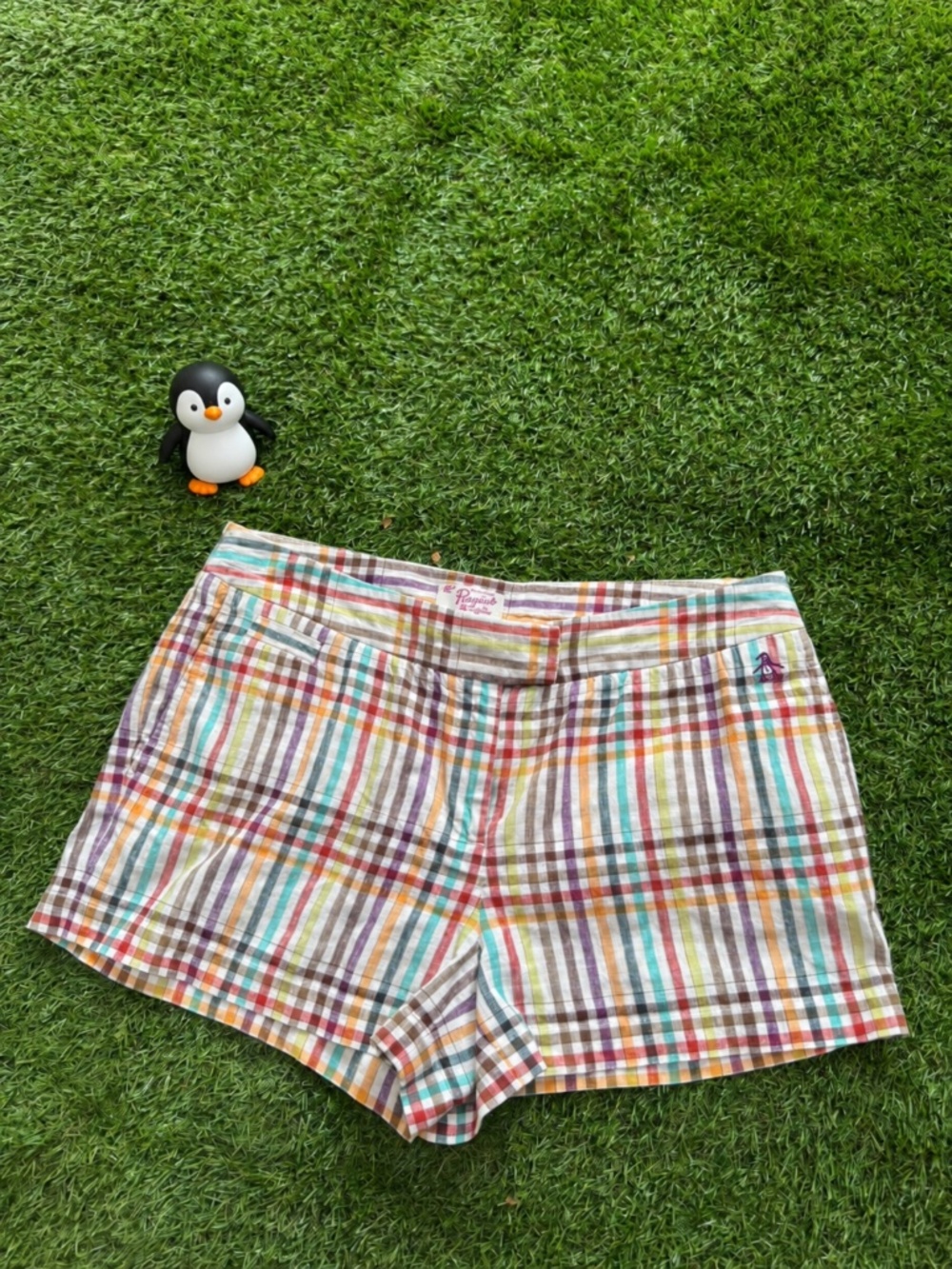 Original Penguin Women’s Plaid Shorts Multicolor Preppy Size 6